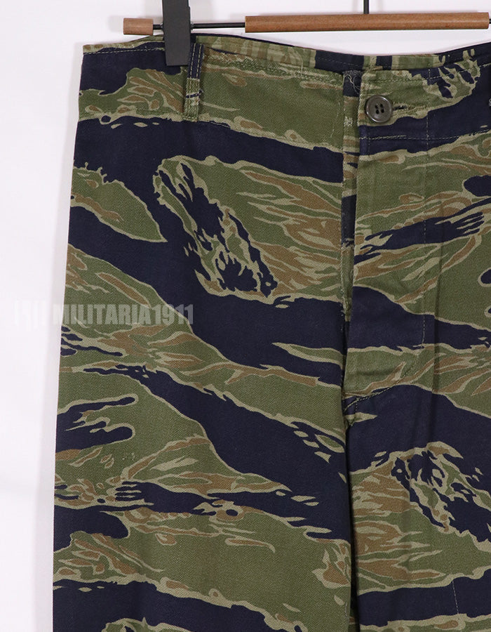 実物　ヘビーウェイト生地　タイガーストライプ　パンツ　中古品　ポケットなし