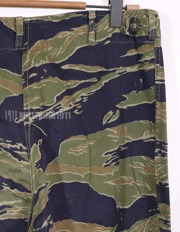 実物　ヘビーウェイト生地　タイガーストライプ　パンツ　中古品　ポケットなし