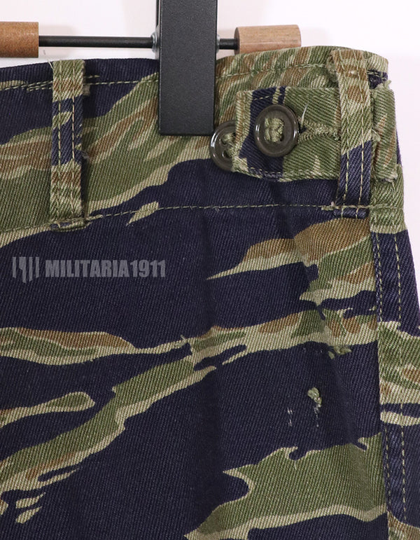 実物　ヘビーウェイト生地　タイガーストライプ　パンツ　中古品　ポケットなし