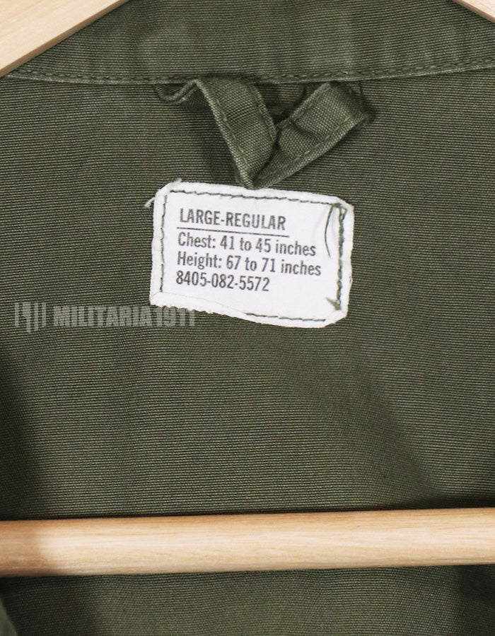 実物　アメリカ軍　ジャングルファティーグ　3rdモデル　ノンリップストップ　L-R ジャケット　1967年製