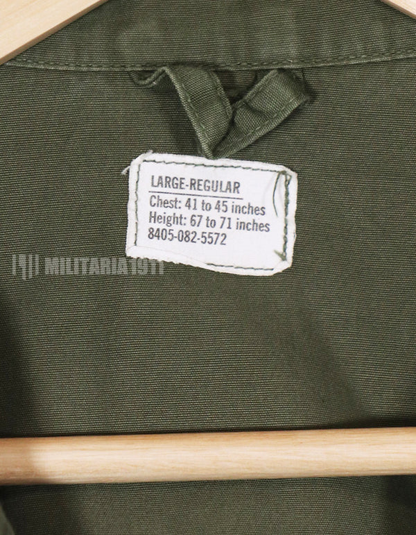 実物　アメリカ軍　ジャングルファティーグ　3rdモデル　ノンリップストップ　L-R ジャケット　1967年製