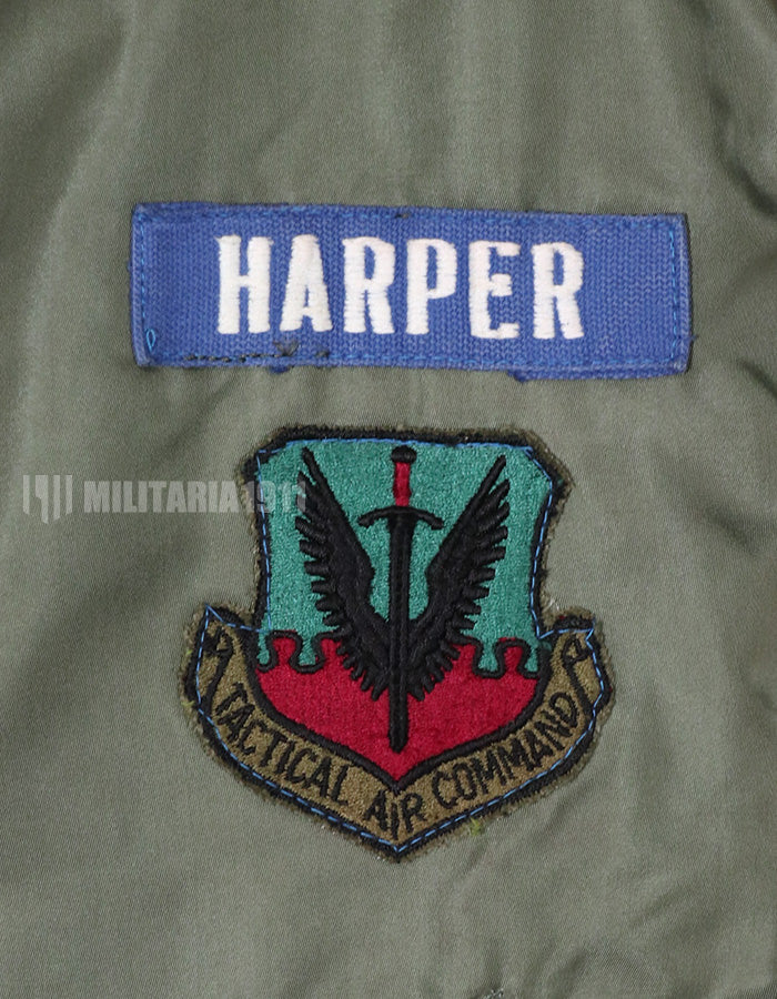 実物　1972年製　アメリカ空軍　L-2B  フライトジャケット　徽章付き（後付け）