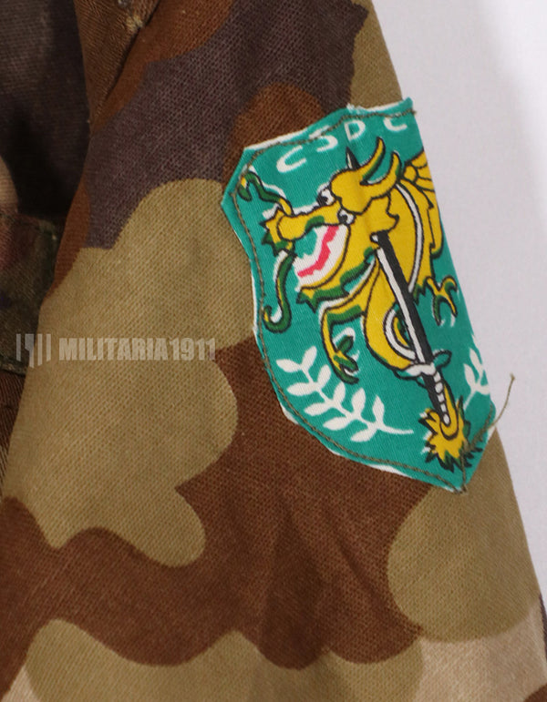 実物生地レプリカ　南ベトナム国家野戦憲兵　フレンチカット　空挺ジャケット　パッチ付