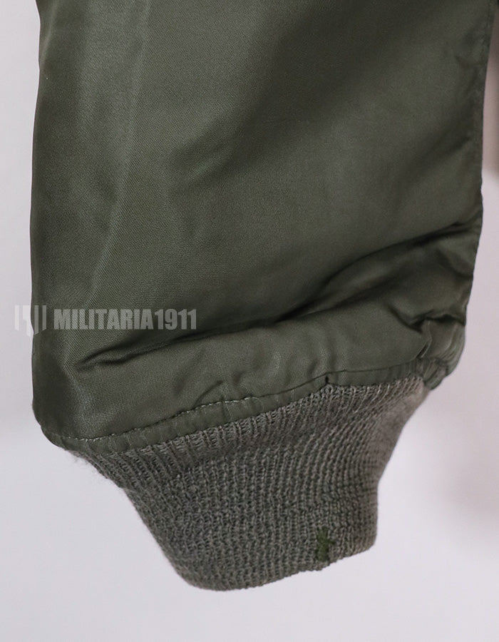 実物　1973年度会計　アメリカ空軍　MA-1　フライトジャケット　サイズ LARGE　パッチ跡あり　中古品