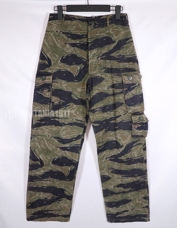 実物　シルバータイガーストライプ　Asian カットパンツ　退色あり　タイガーストライプ