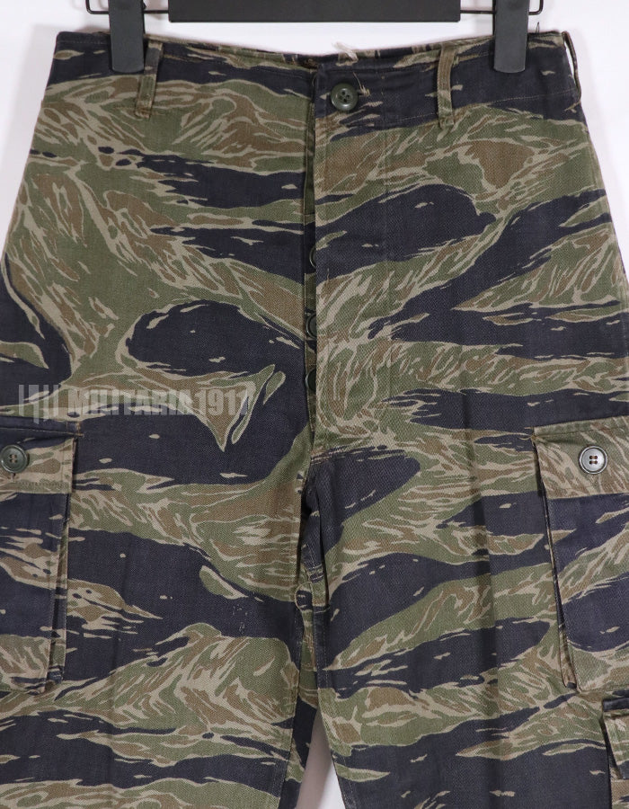 実物　シルバータイガーストライプ　Asian カットパンツ　退色あり　タイガーストライプ