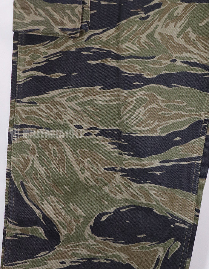 実物　シルバータイガーストライプ　Asian カットパンツ　退色あり　タイガーストライプ