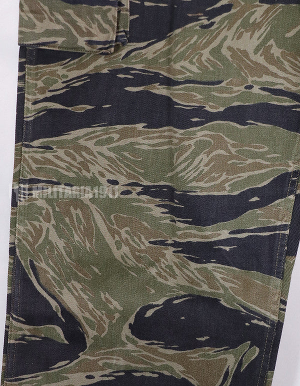 実物　シルバータイガーストライプ　Asian カットパンツ　退色あり　タイガーストライプ