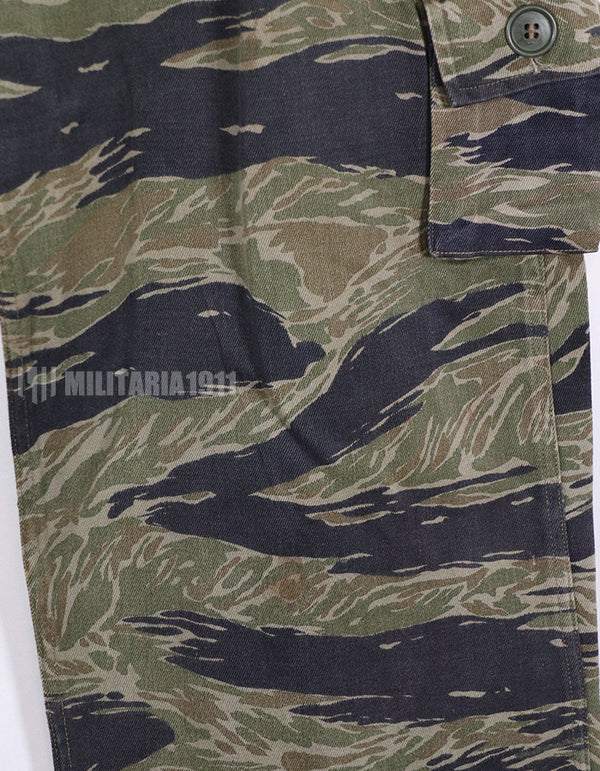 実物　シルバータイガーストライプ　Asian カットパンツ　退色あり　タイガーストライプ