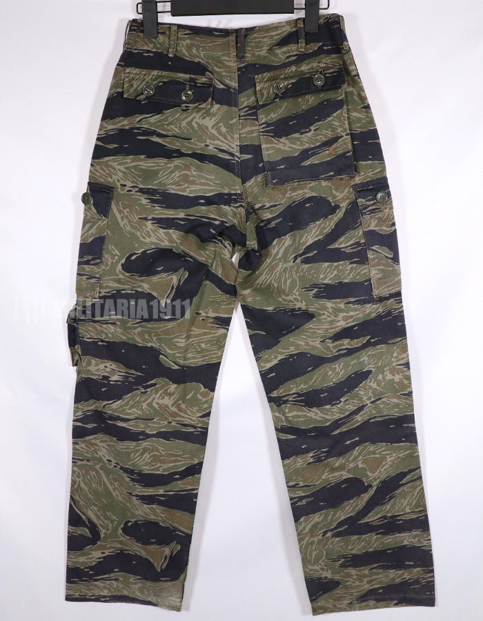 実物　シルバータイガーストライプ　Asian カットパンツ　退色あり　タイガーストライプ