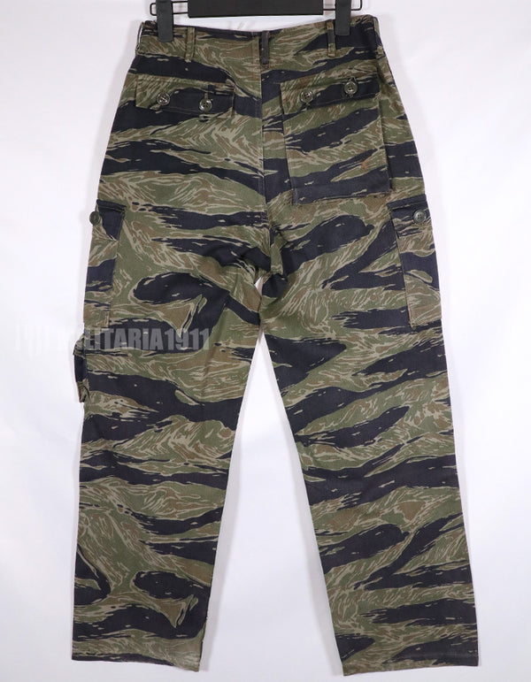 実物　シルバータイガーストライプ　Asian カットパンツ　退色あり　タイガーストライプ