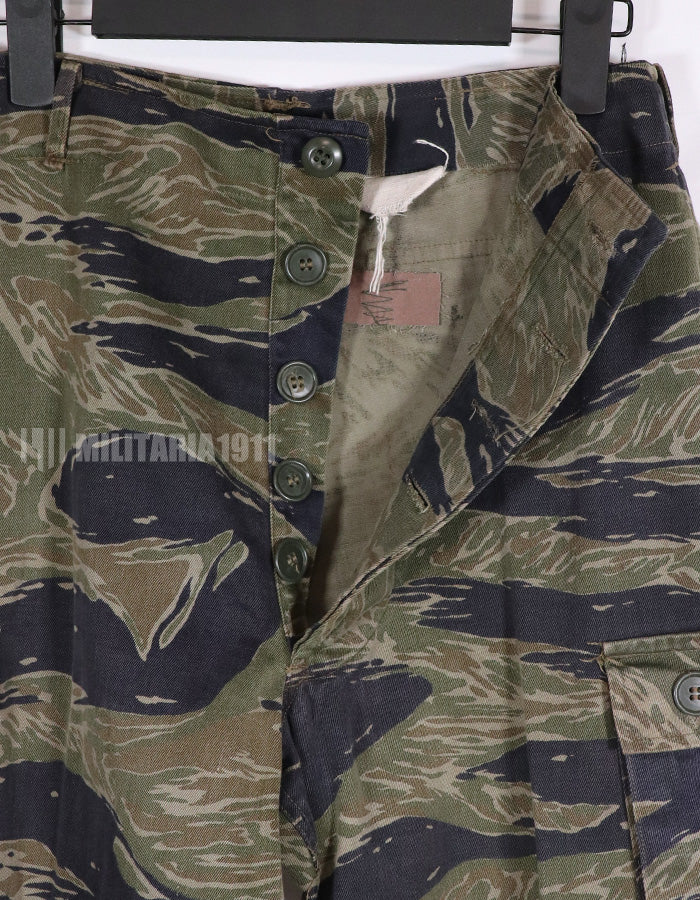 実物　シルバータイガーストライプ　Asian カットパンツ　退色あり　タイガーストライプ