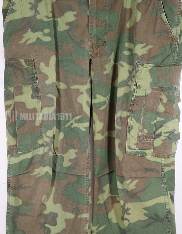 実物　1967年 ポップリン製　ERDL ジャングルファティーグパンツ　ジップフライ