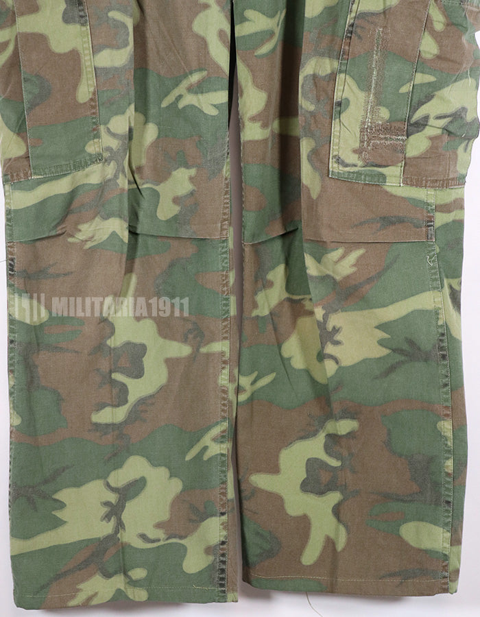 実物　1967年 ポップリン製　ERDL ジャングルファティーグパンツ　ジップフライ