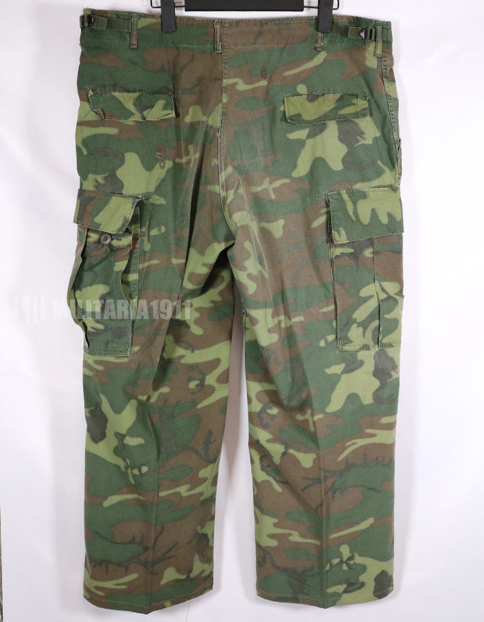 実物　1967年 ポップリン製　ERDL ジャングルファティーグパンツ　ジップフライ