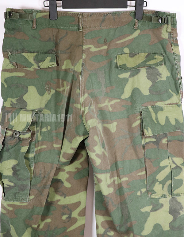 実物　1967年 ポップリン製　ERDL ジャングルファティーグパンツ　ジップフライ