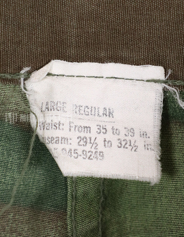 実物　1967年 ポップリン製　ERDL ジャングルファティーグパンツ　ジップフライ