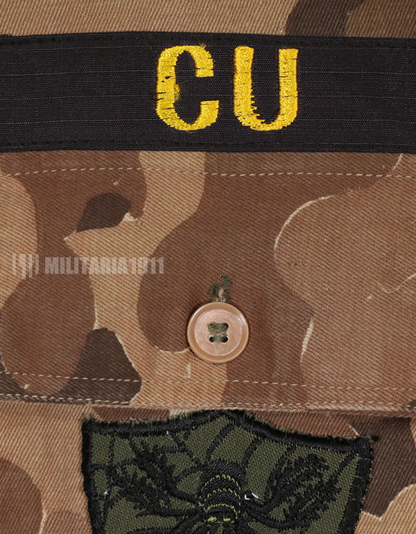 実物　南ベトナム　国家野戦憲兵　クラウド迷彩　シャツ　パッチはレプリカ