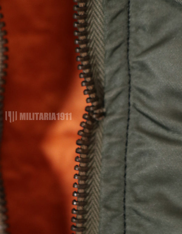 実物　1965年製　アメリカ空軍　L-2B　フライトジャケット ニットレストア　ジッパー破損