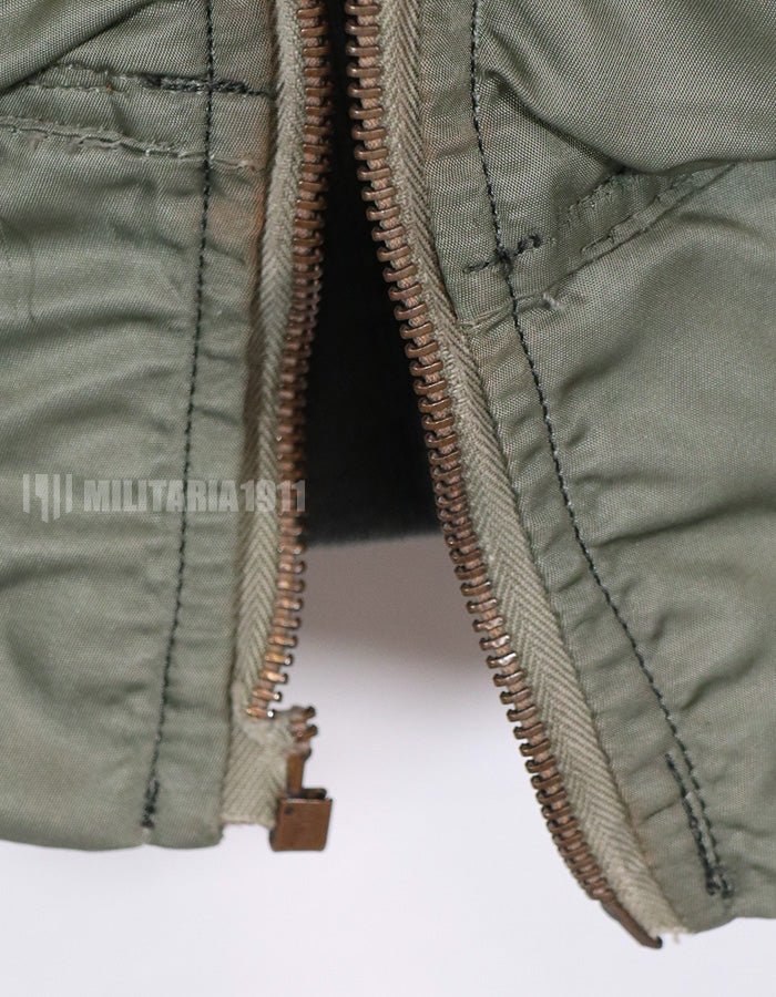 実物　1965年製　アメリカ空軍　L-2B　フライトジャケット ニットレストア　ジッパー破損