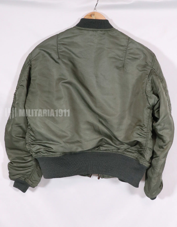 実物　1965年製　アメリカ空軍　L-2B　フライトジャケット ニットレストア　ジッパー破損