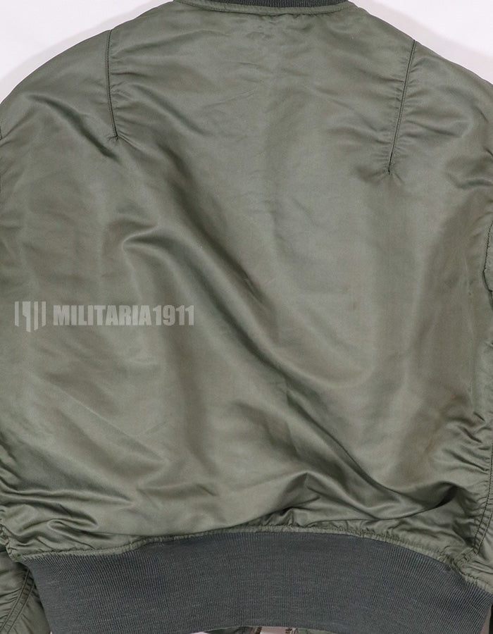 実物　1965年製　アメリカ空軍　L-2B　フライトジャケット ニットレストア　ジッパー破損