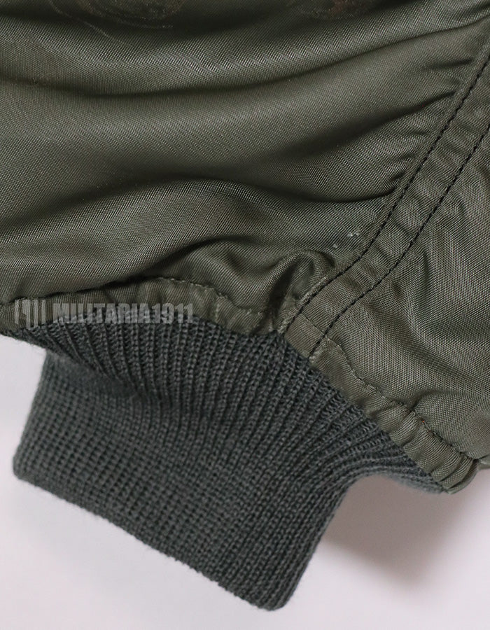 実物　1965年製　アメリカ空軍　L-2B　フライトジャケット ニットレストア　ジッパー破損