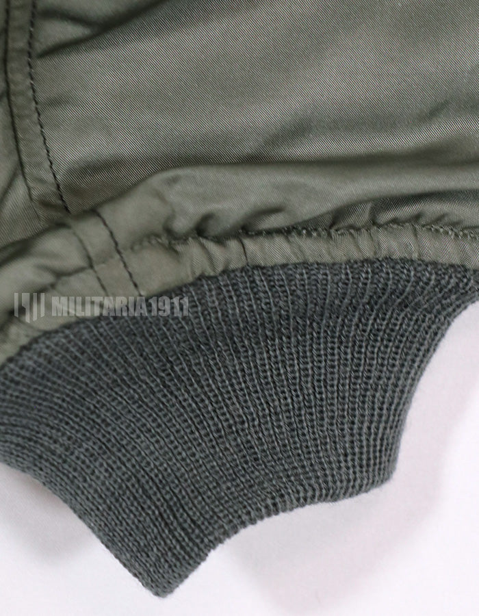 実物　1965年製　アメリカ空軍　L-2B　フライトジャケット ニットレストア　ジッパー破損