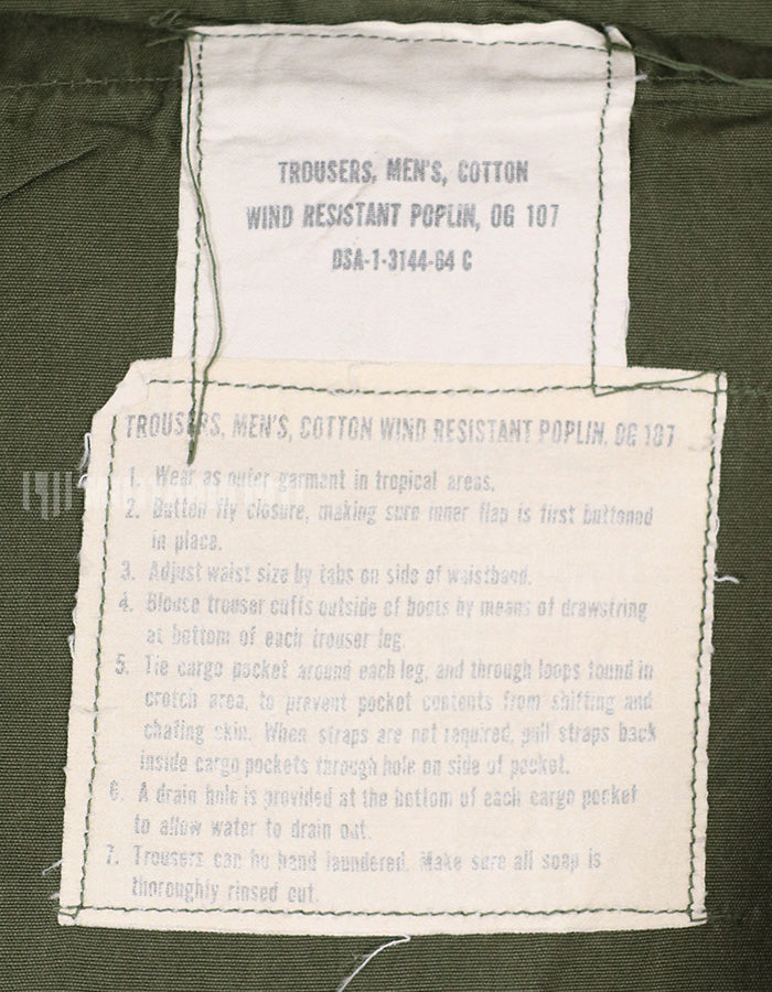 実物　1964年　1st Model ジャングルファティーグ　パンツ　使用感あり