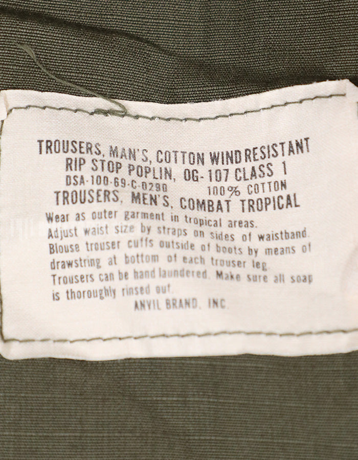 実物　1969年　4th Model（後期型）リップストップ　ジャングルファティーグ パンツ　状態良い