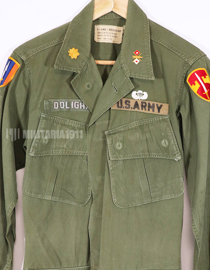 実物　3rd Model ジャングルファティーグジャケット ノンリップ　MACV パッチ付き　直接刺繍