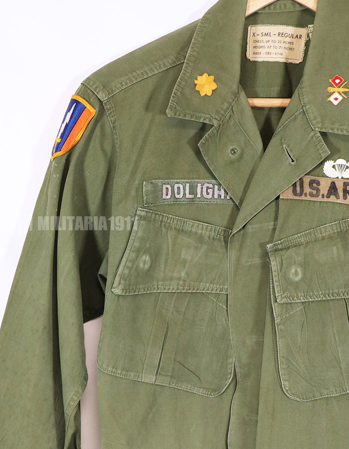 実物　3rd Model ジャングルファティーグジャケット ノンリップ　MACV パッチ付き　直接刺繍