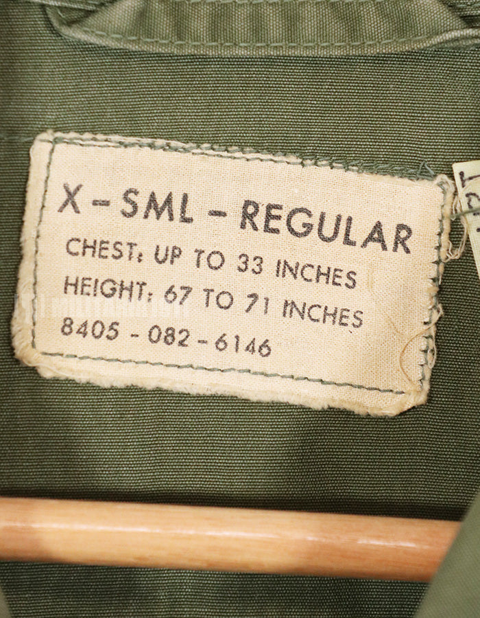 実物　3rd Model ジャングルファティーグジャケット ノンリップ　MACV パッチ付き　直接刺繍