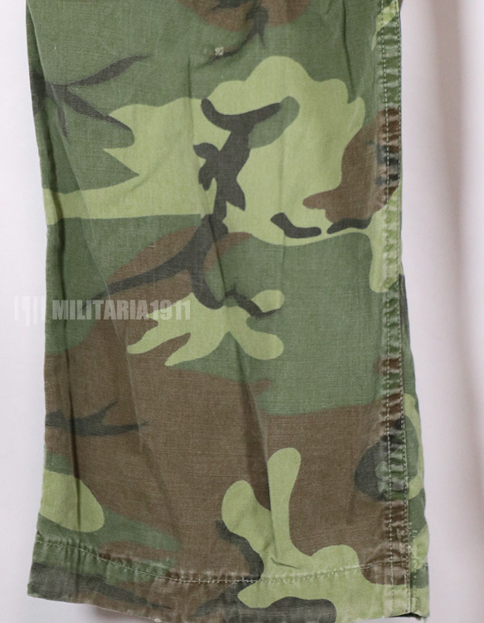 実物　1967年　ポップリン製（ノンリップ）　ERDL ファティーグパンツ　サイズタグなし