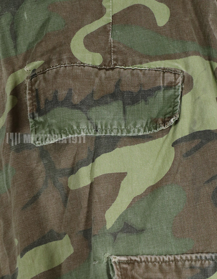 実物　1967年　ポップリン製（ノンリップ）　ERDL ファティーグパンツ　サイズタグなし