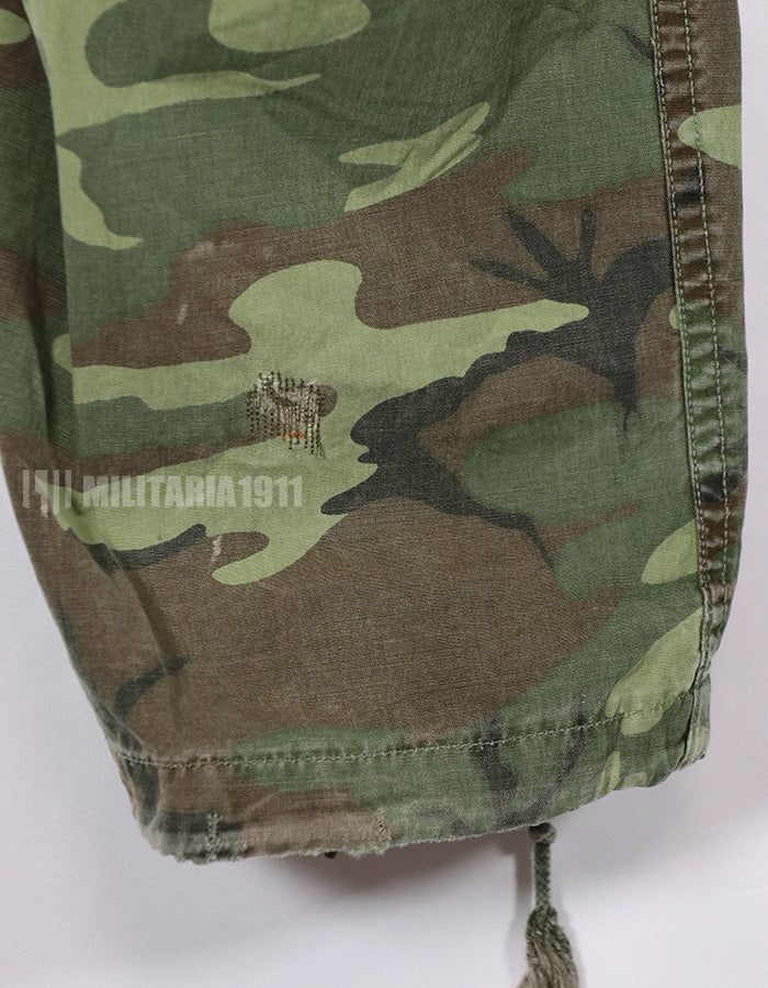 実物　1967年　ポップリン製（ノンリップ）　ERDL ファティーグパンツ　サイズタグなし