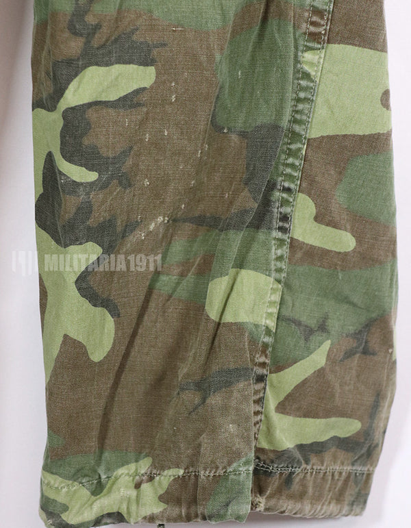 実物　1967年　ポップリン製（ノンリップ）　ERDL ファティーグパンツ　サイズタグなし