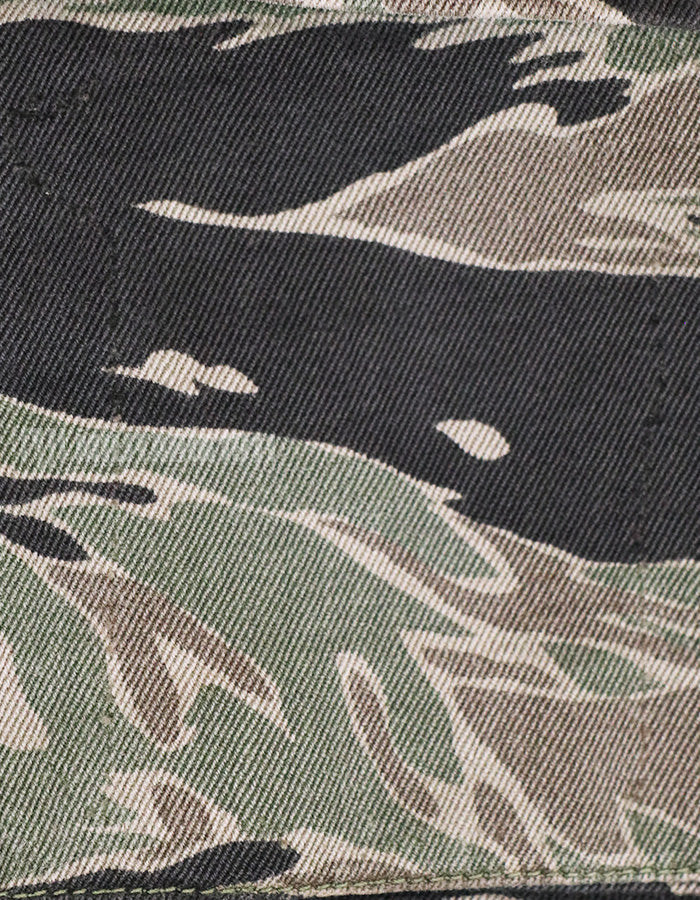 実物　シルバータイガーストライプ　シャツ　状態良い　USNパッチ付き　タイガーストライプ