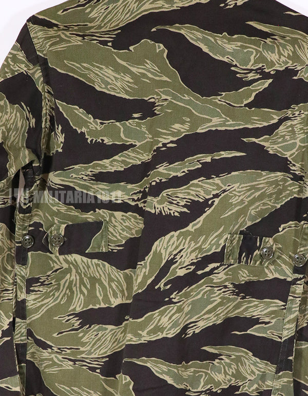 真贋不明点あり　実物生地　沖縄CISOタイガー　タイガーストライプ　ファティーグジャケット　状態良い