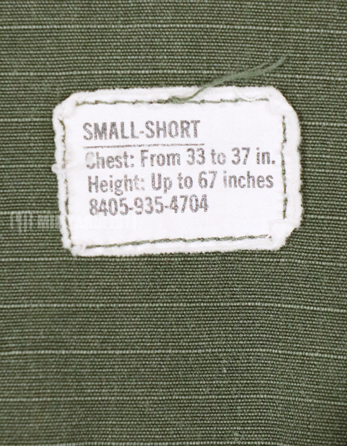 実物　1970年製 4th Model ジャングルファティーグ ジャケット S-S 使用感あり　中古品