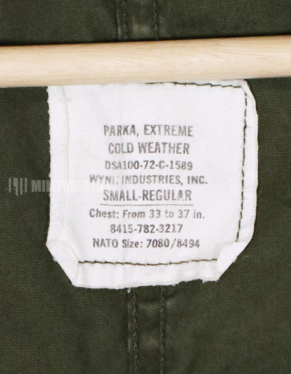 実物　1972年製 アメリカ軍　M65 エクストリームコールドウェザーパーカー シェルのみ　中古品