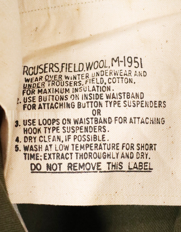 実物　アメリカ軍　M1951 ウールフィールドパンツ　M-R 中古品