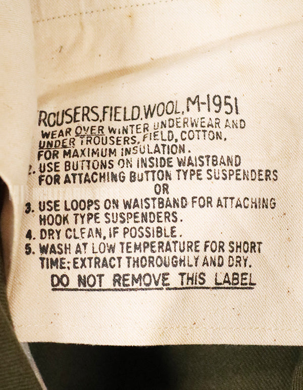 実物　アメリカ軍　M1951 ウールフィールドパンツ　M-R 中古品