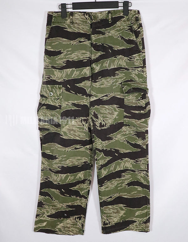 Real Okinawa Tiger Tiger Stripe Pants Rare item with original fabric repair