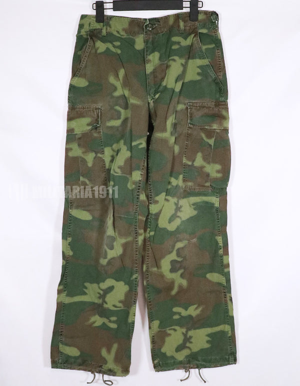 実物　ERDL ポップリン製　パンツ　ノンリップ　退色あり　ダメージあり