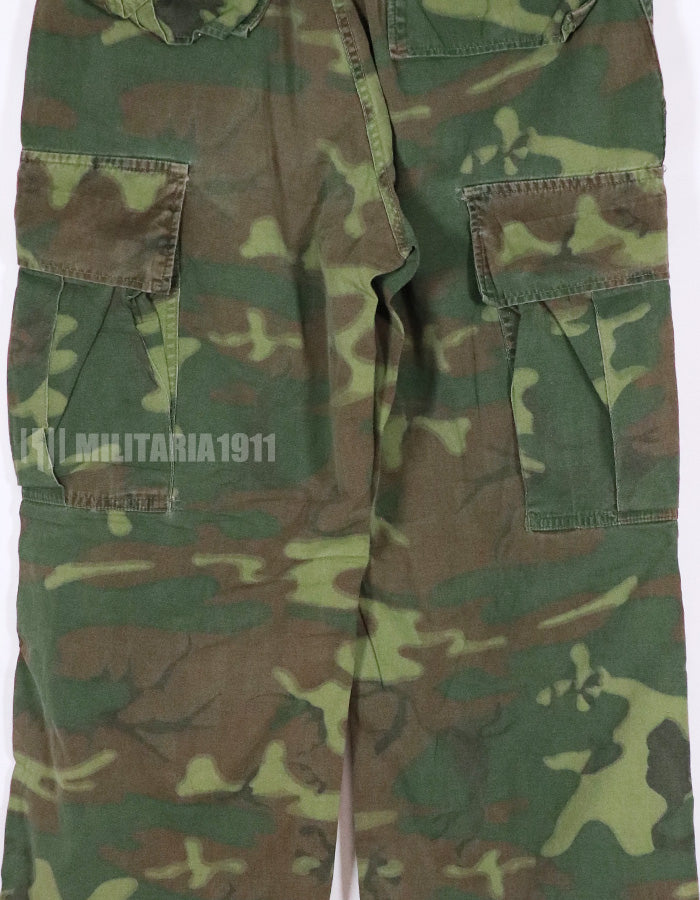 実物　ERDL ポップリン製　パンツ　ノンリップ　退色あり　ダメージあり