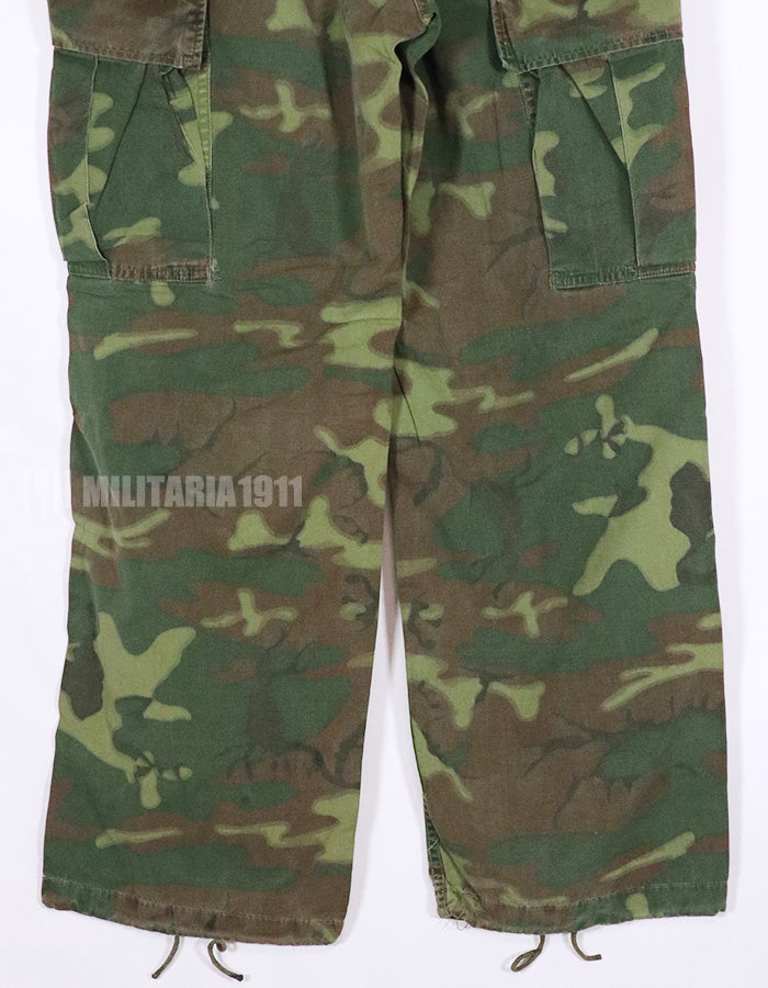 実物　ERDL ポップリン製　パンツ　ノンリップ　退色あり　ダメージあり