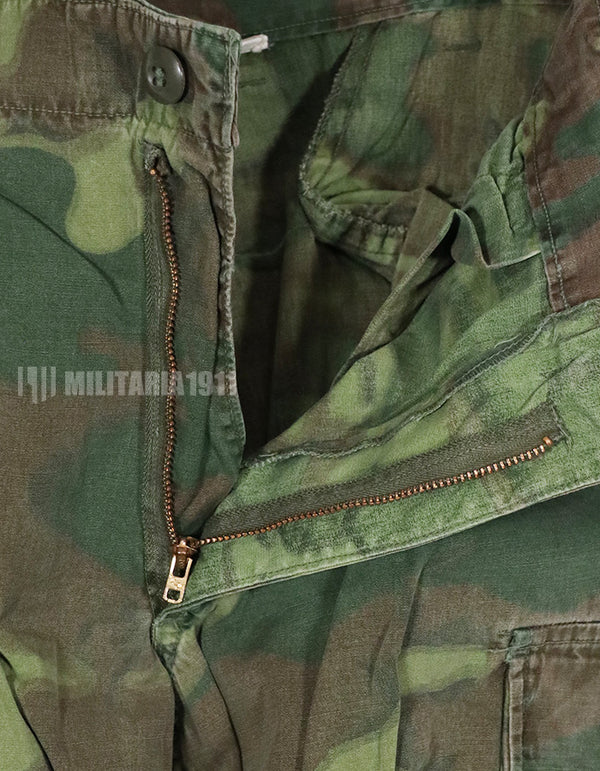 実物　ERDL ポップリン製　パンツ　ノンリップ　退色あり　ダメージあり