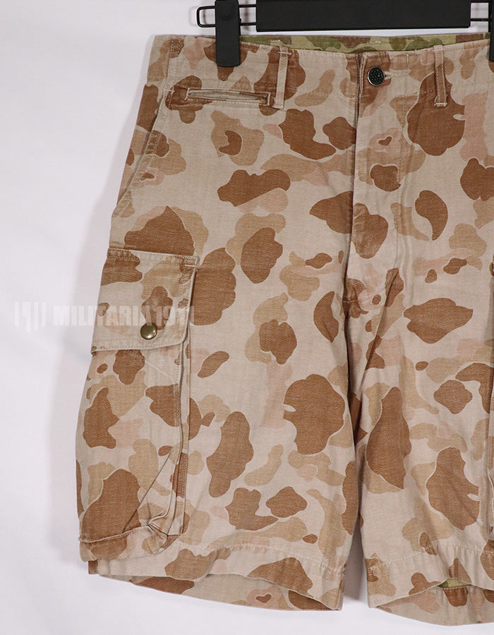 民間品　フロッグスキン　ショーツ　ダックハンター迷彩　退色あり　状態よい