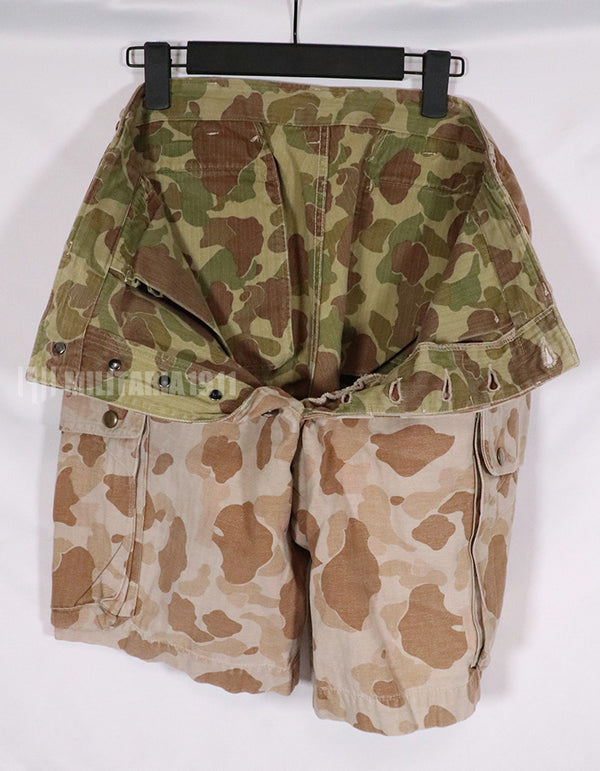民間品　フロッグスキン　ショーツ　ダックハンター迷彩　退色あり　状態よい